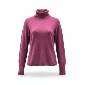 Kinross Cashmere Turtleneck‎ Sweater Purple Medium
